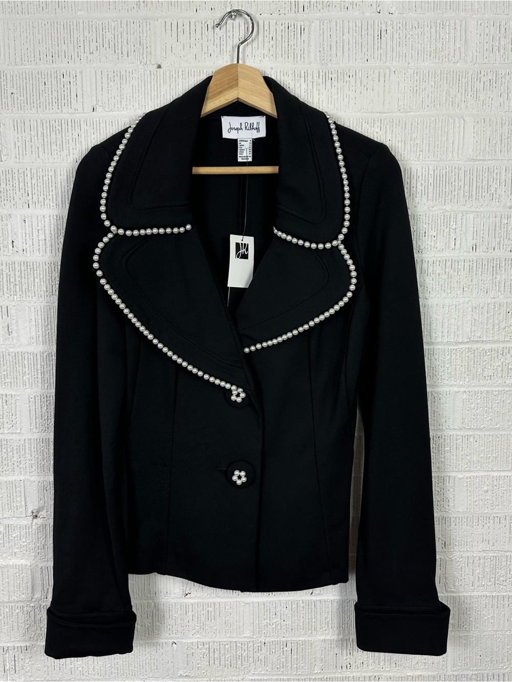 Joseph Ribkoff Black Pearl Trim Jacket Blazer